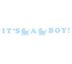 "It's a Boy" Gingham Diecut Banner (1.67m)
